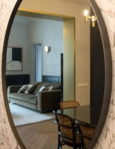 Big round mirror by Sovet Italia
