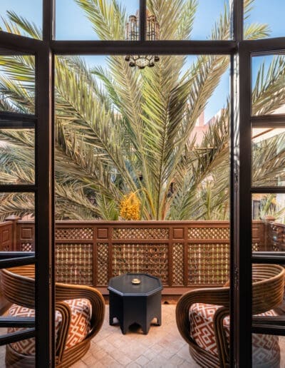 Recdi8 Living Interior Design - Marrakech Riad Restoration - Suite Tagut Balcony