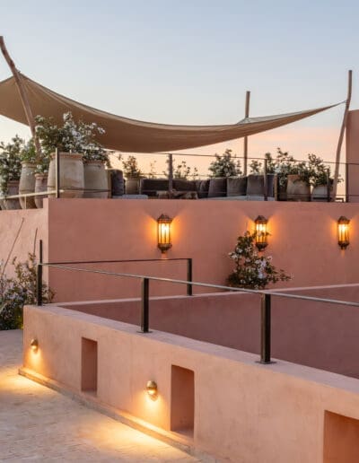 Recdi8 Living Interior Design - Marrakech Riad Restoration - Roof Top Lounge